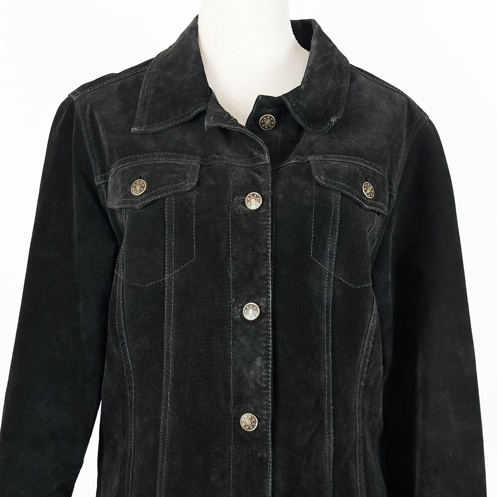 Passports XL Black Suede Leather Jacket - Picture 7 of 7